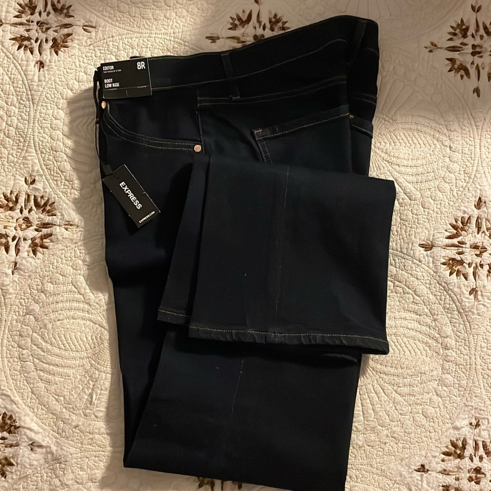 Express Jeans Denim Editor Low Rise Boot 8R